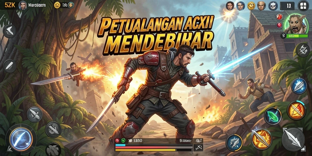Tampilan menarik dari gameplay aksi 5ZK yang penuh tantangan.