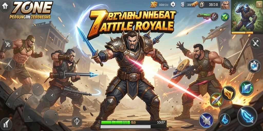 Tangkapan layar mengungkapkan aksi seru dalam gameplay Battle Royale.