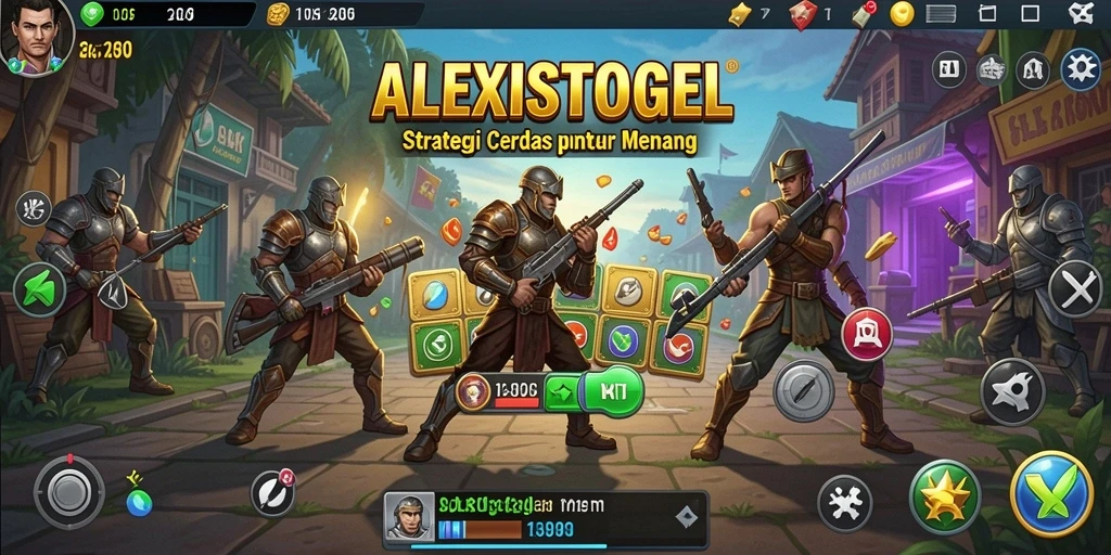 Tampilan gameplay ALEXISTOGEL yang mendebarkan di medan perang strategi.