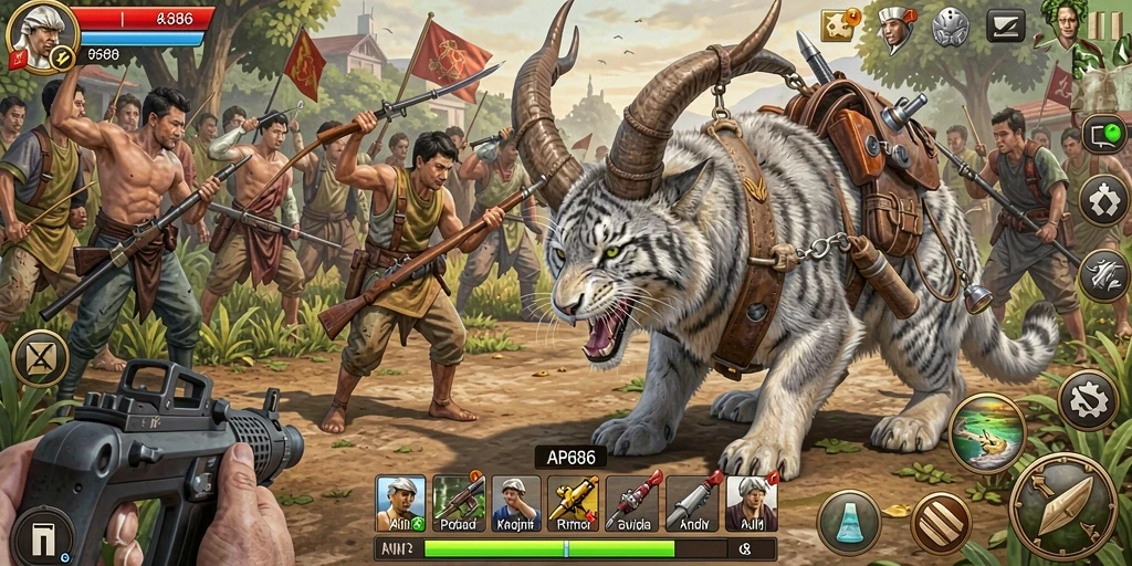 Screenshot AP686 menampilkan karakter dalam gameplay simulasi kehidupan.