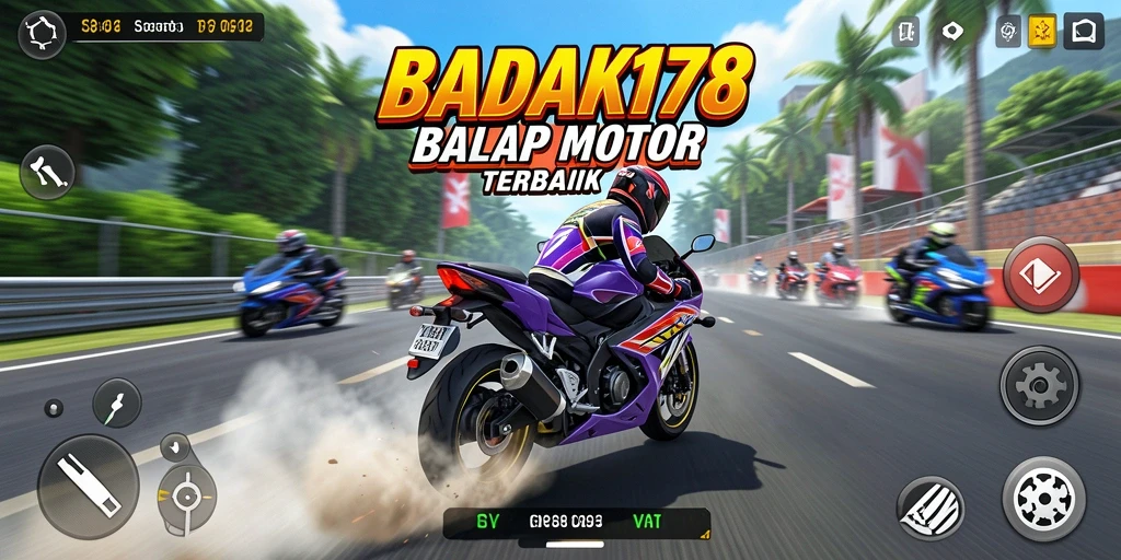Gameplay balap motor yang seru dan menegangkan di BADAK178.