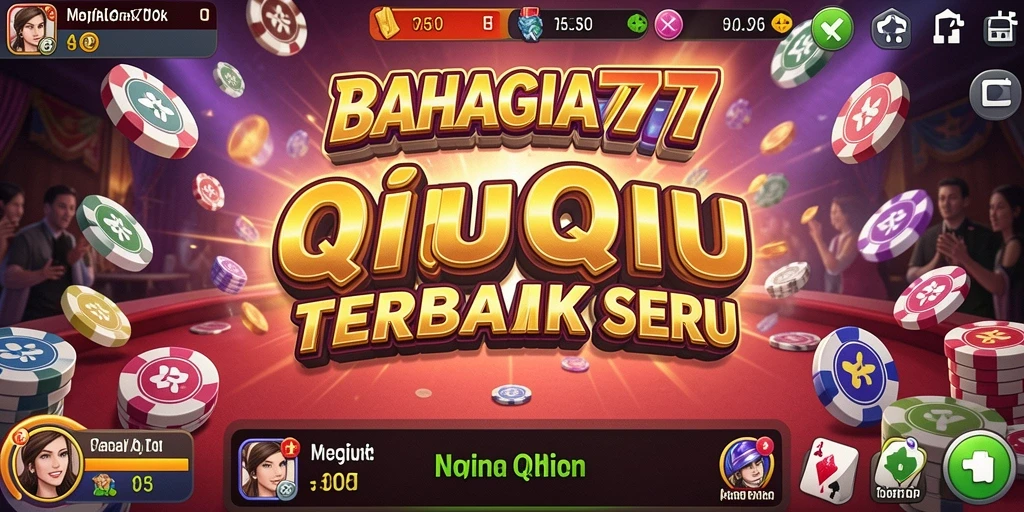 Tangkap layar gameplay QiuQiu BAHAGIA777 yang seru dan kompetitif.