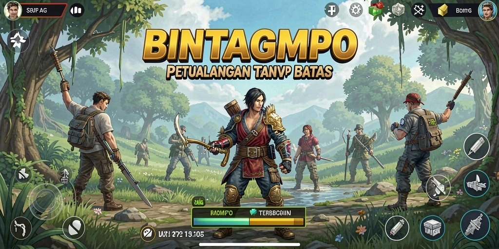 Screenshot gameplay BINTANGMPO yang menampilkan kebebasan menjelajahi dunia terbuka.
