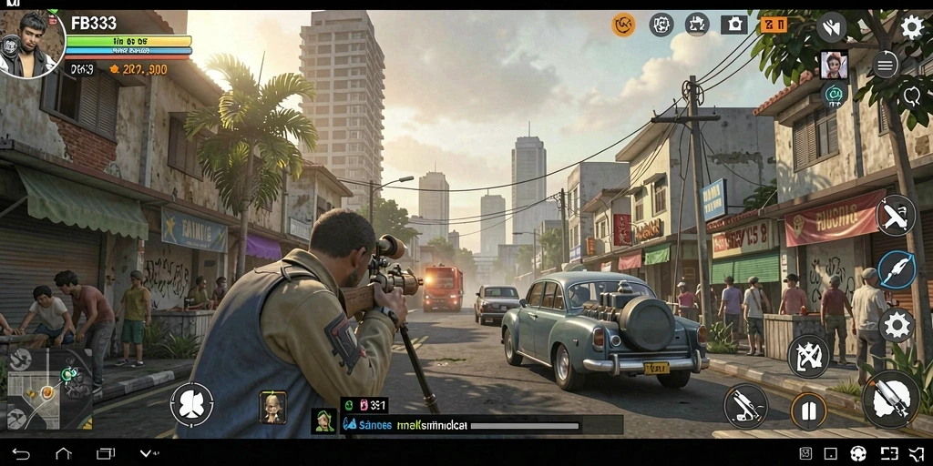 Tampilan gameplay FB333 yang realistis dan mendalam.