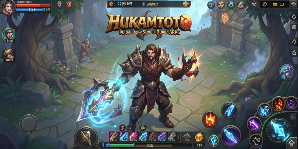 Screenshot menampilkan aksi pertarungan yang mendebarkan dalam HUKUMTOTO.