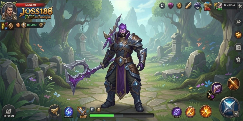 Screenshot gameplay JOSS188 menampilkan aksi pertarungan ARPG yang seru.