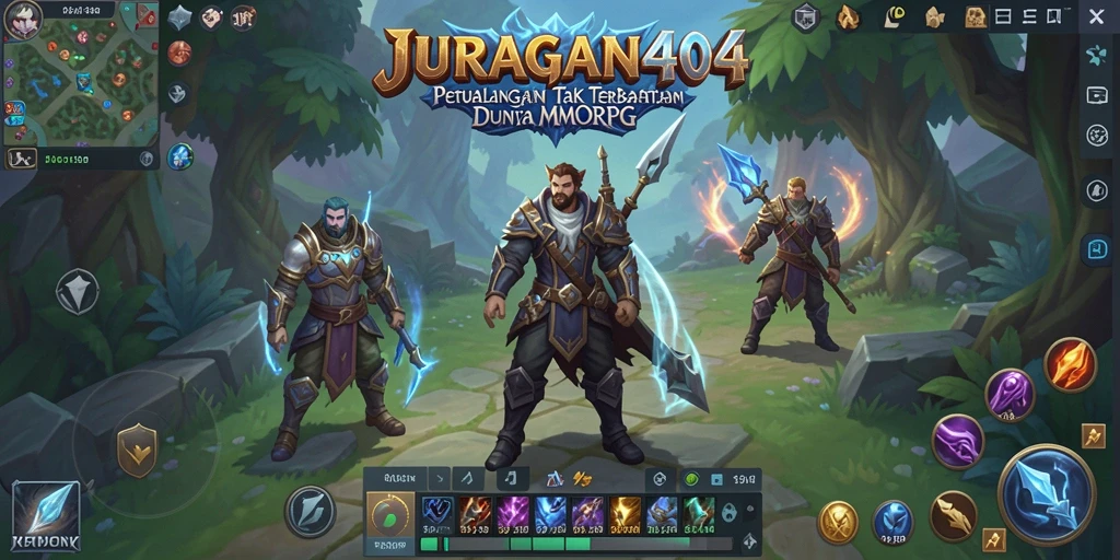 Screenshot gameplay JURAGAN404 menampilkan aksi seru dalam dunia MMORPG.