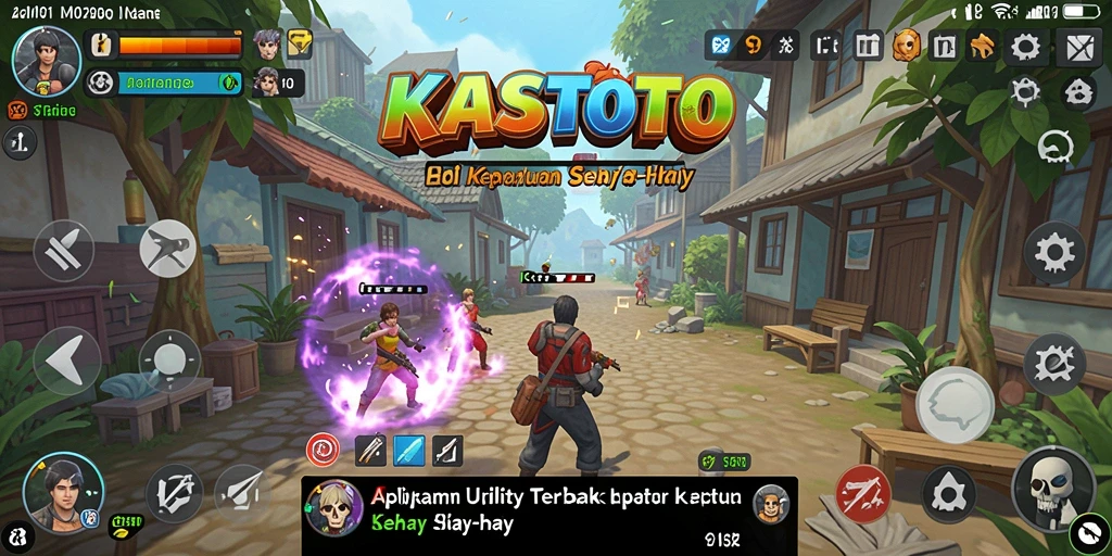 Tampilan antarmuka KASTOTO dengan berbagai fitur utility.