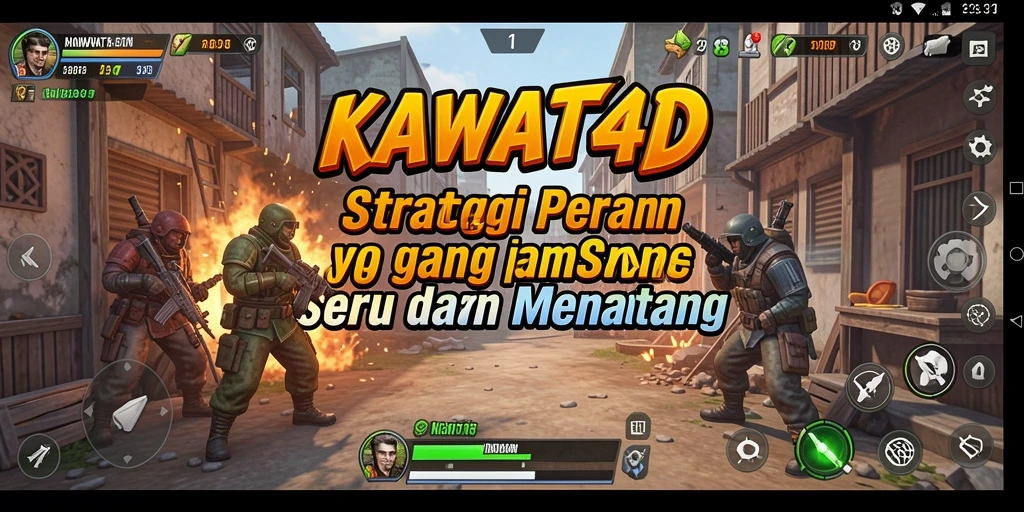 Screenshot utama KAWAT4D menampilkan pertempuran strategis yang intens.