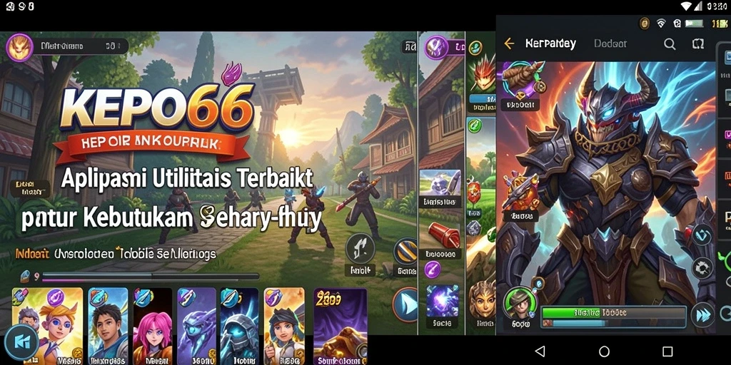 Tampilan antarmuka pengguna KEPO66 yang sederhana dan menarik.