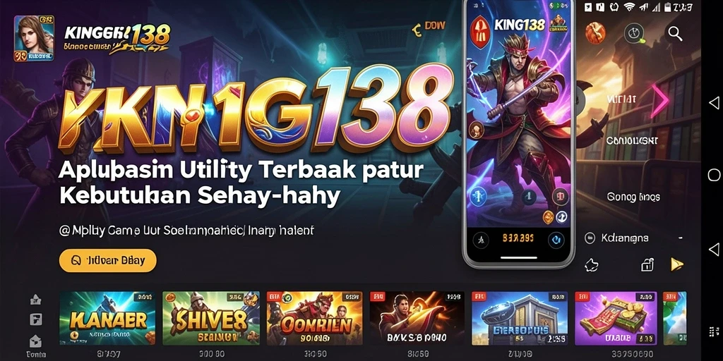 Screenshot utama KING138 memperlihatkan layout aplikasi Utility yang intuitif.