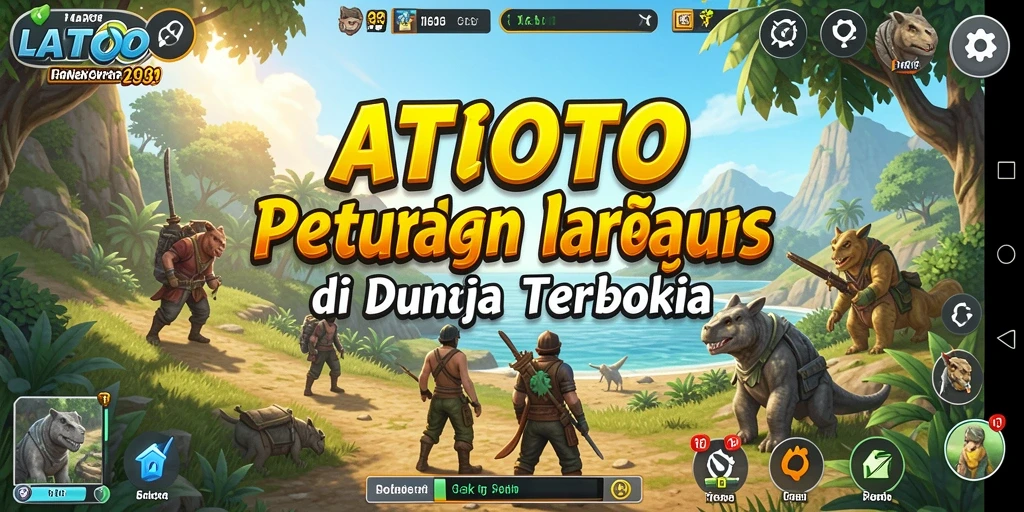 Screenshot gameplay LATOTO menampilkan kebebasan eksplorasi yang luar biasa.