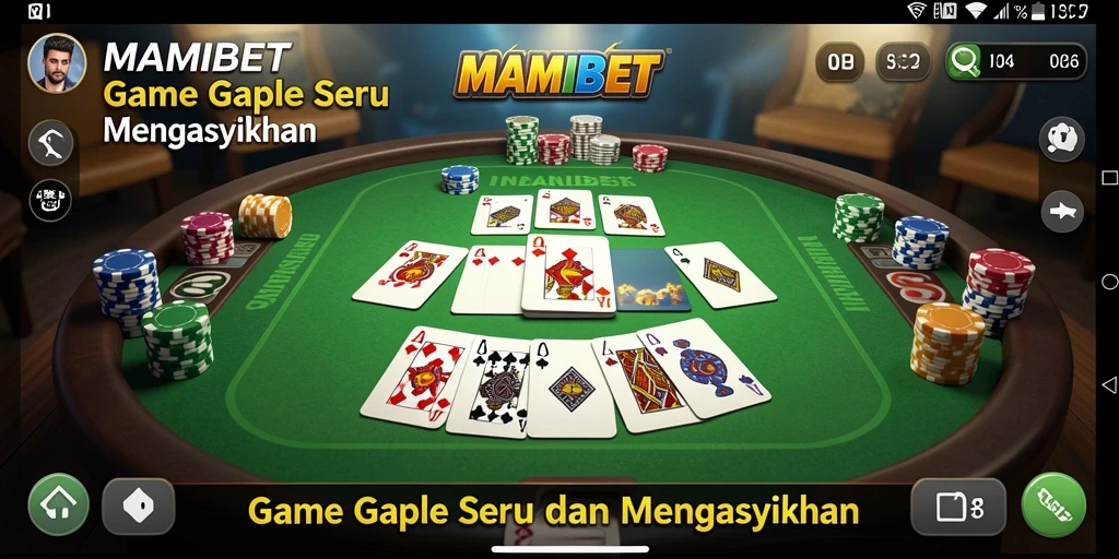 Screenshot MAMIBET menampilkan gameplay seru Gaple.