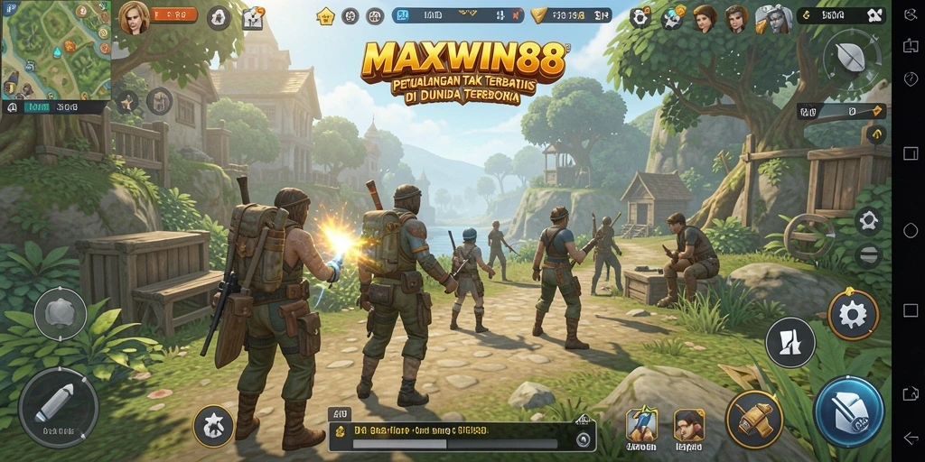 Tampilan gameplay <strong>MAXWIN88</strong> menunjukkan eksplorasi yang mendalam dan lingkungan yang menakjubkan.