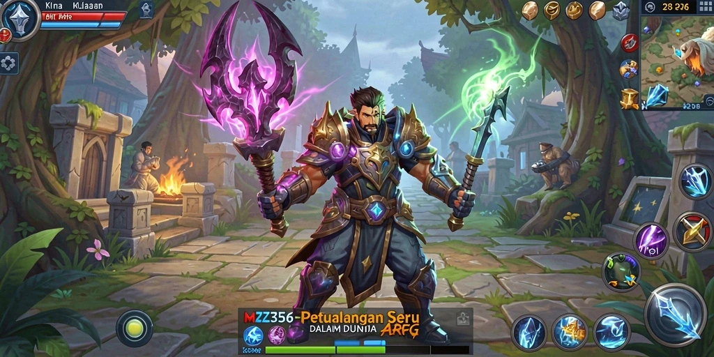 Screenshot dari gameplay MZ356 yang menampilkan pertarungan epik.