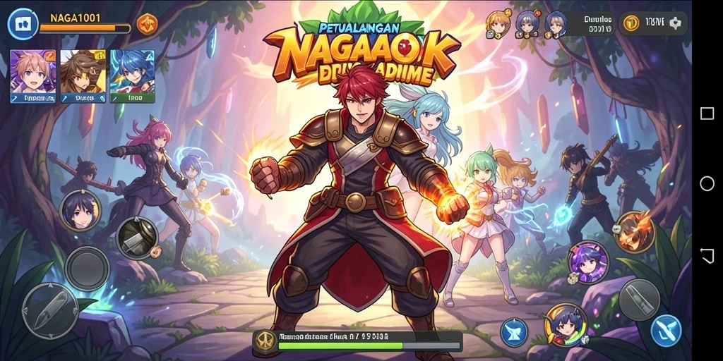 Gameplay seru NAGA1001 dengan karakter anime favorit