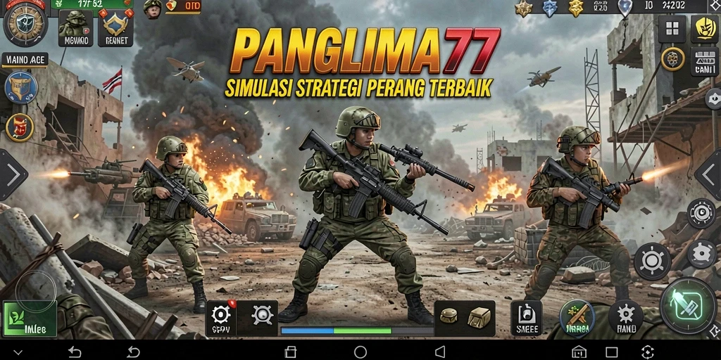 Tampilan gameplay PANGLIMA77 menunjukkan aksi pertempuran yang menarik.