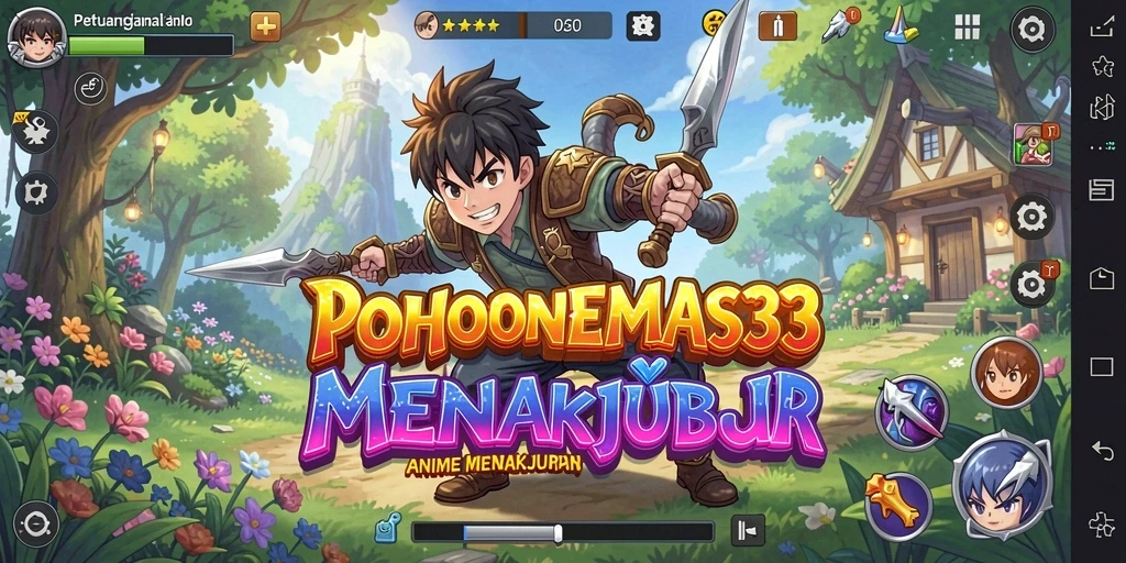 Tampilan gameplay menarik dari POHONEMAS33 dengan karakter anime.
