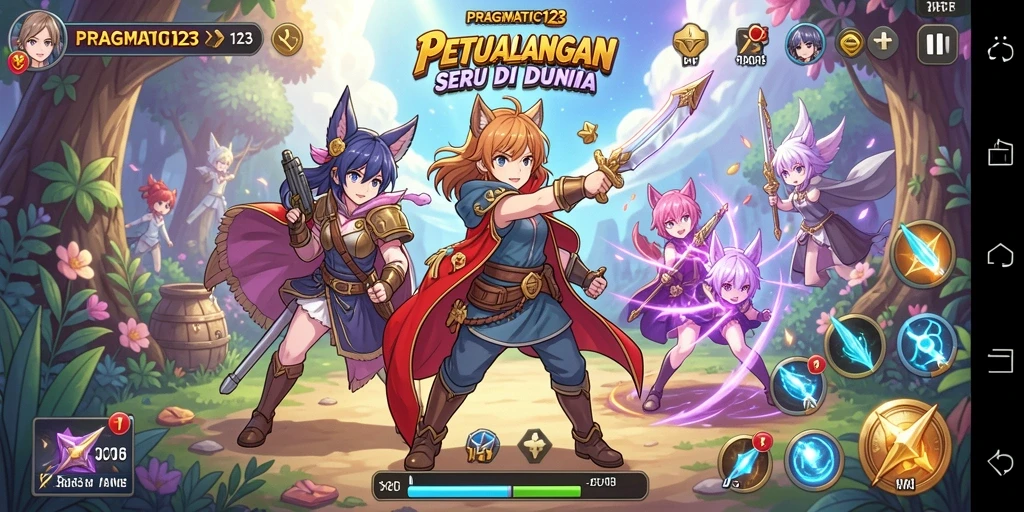 Tampilan gameplay menarik dari PRAGMATIC123 yang penuh warna.