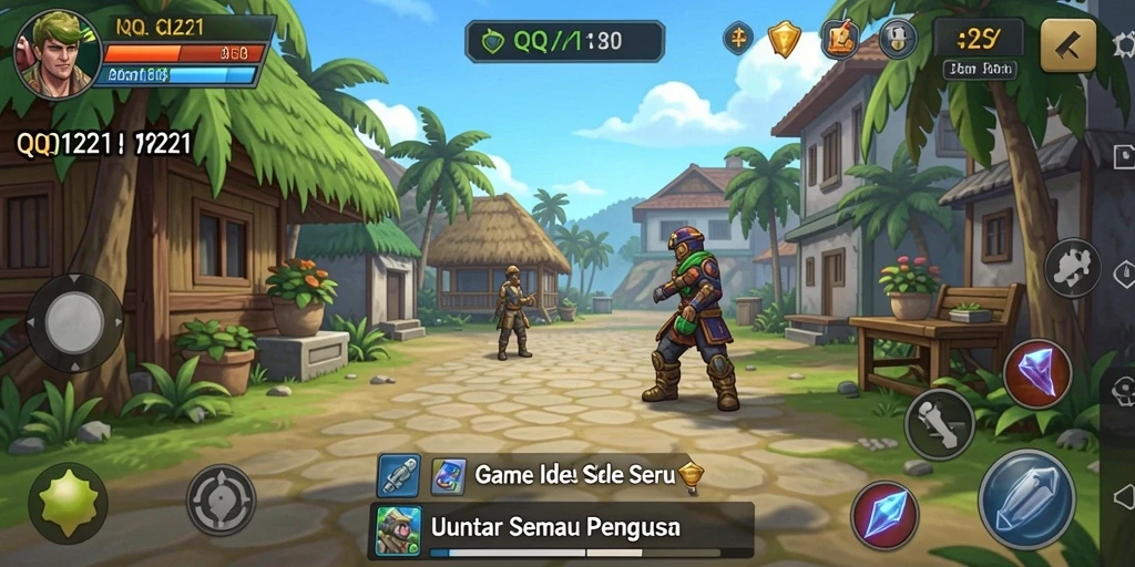 Tampilan gameplay QQ1221 yang menarik dan santai.