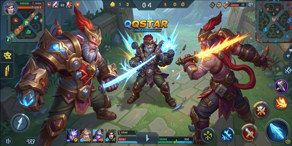 Tangkapan layar dari gameplay menarik di QQSTAR.