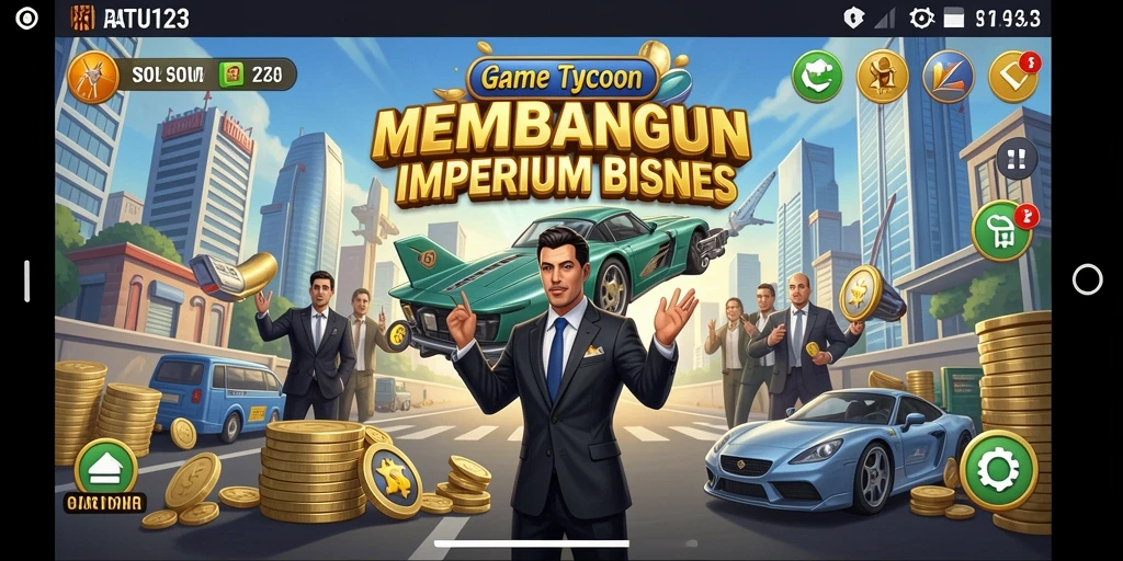 Tampilan menarik gameplay Tycoon RATU123 yang seru.