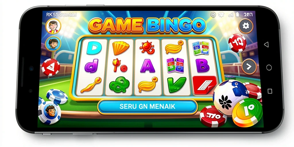 Screesnhot gameplay RK55 menunjukkan keseruan bermain Bingo.