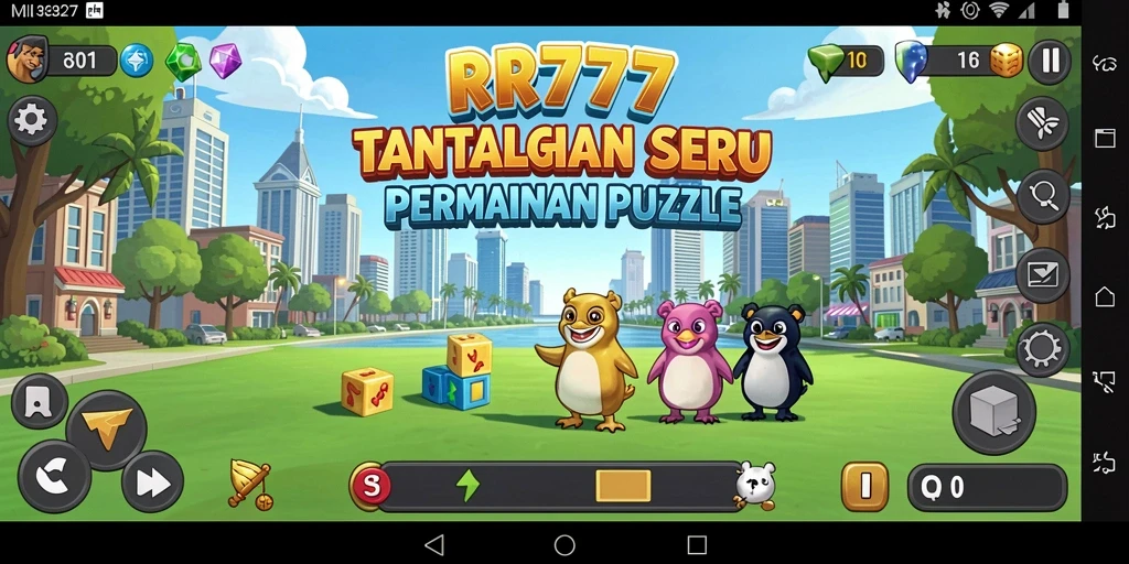 Screenshot gameplay RR777 menunjukkan berbagai tantangan puzzle yang menarik.
