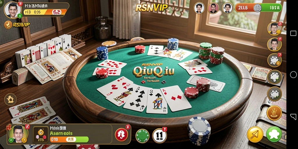 Tampilan gameplay QiuQiu yang menarik dan interaktif.