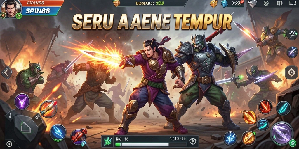 Tampilan gameplay <strong>SPIN88</strong> yang mendebarkan dengan aksi pertarungan yang intens.