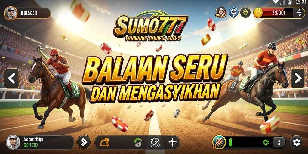 Tampilan gameplay balapan seru di SUMO777.